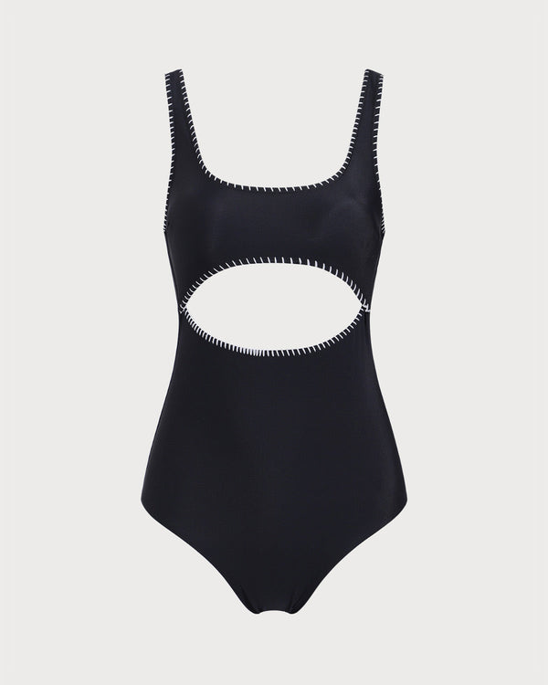 Siyah Kesim Tek Parça Mayo