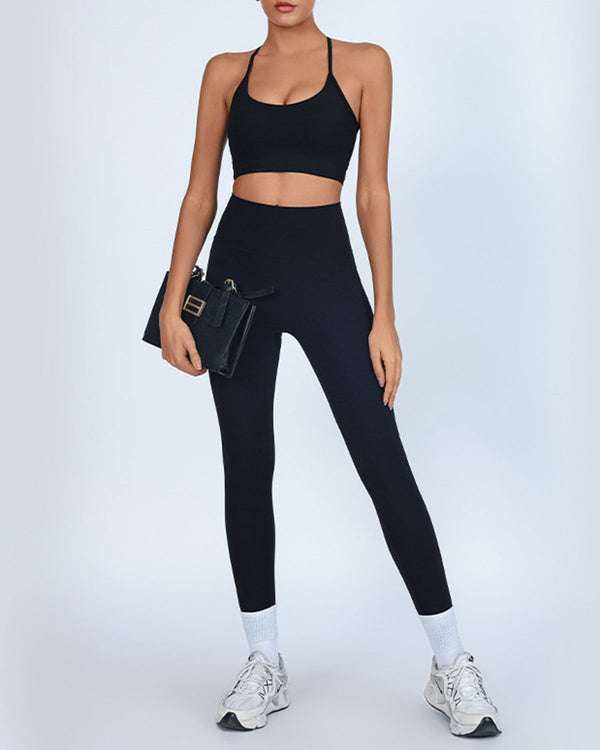 Siyah Yüksek Esnek Yoga Taytı