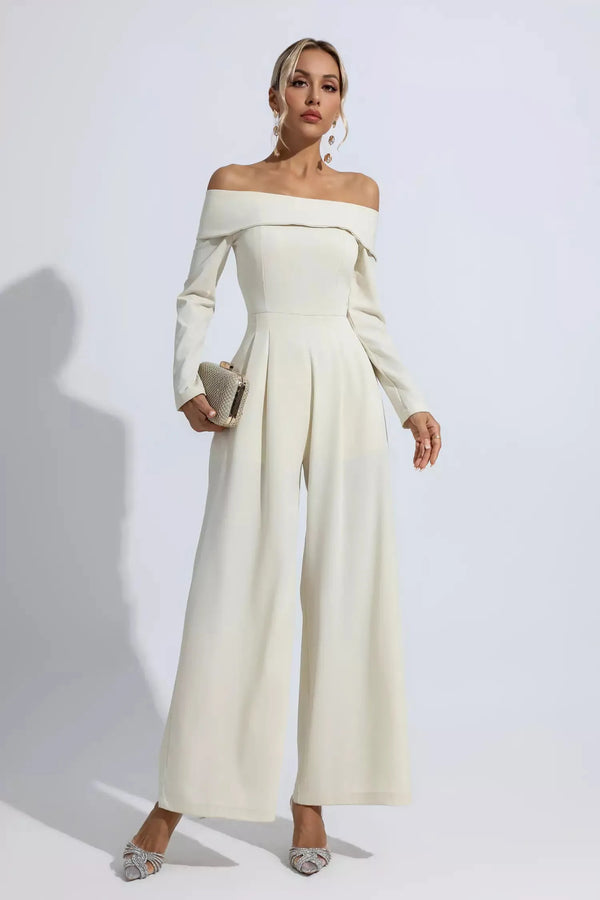 Cassidy Kayısı Omuzdan Askılı Drape Tulum