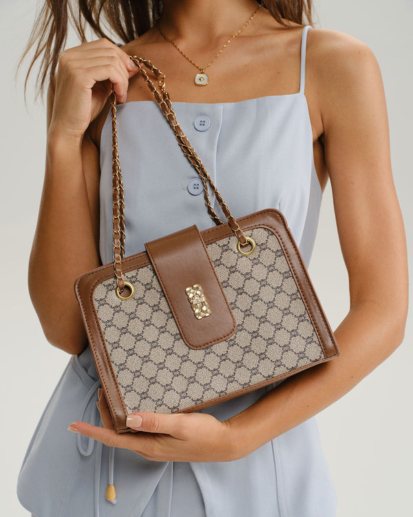 Haki Retro Omuz Çantası