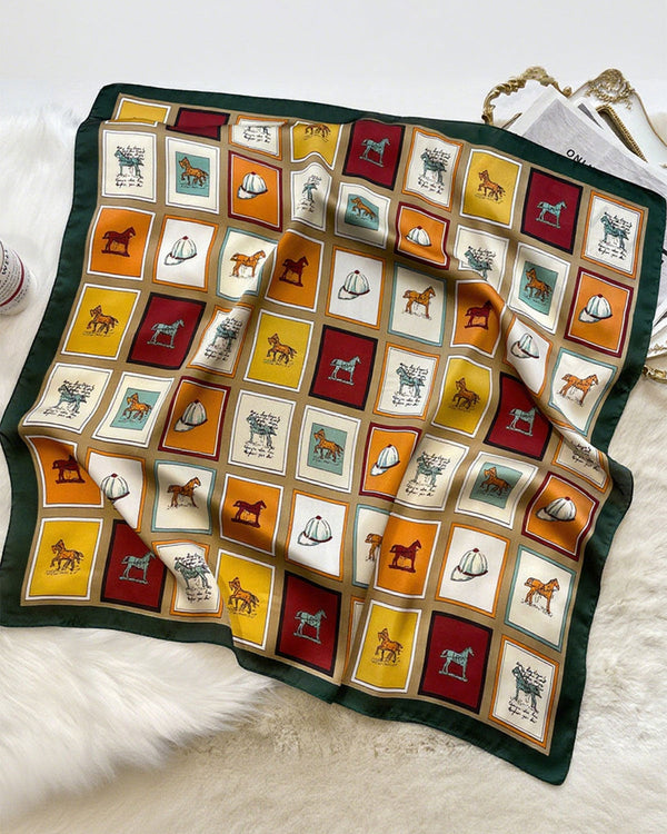 Ekose Suni İpek Eşarp