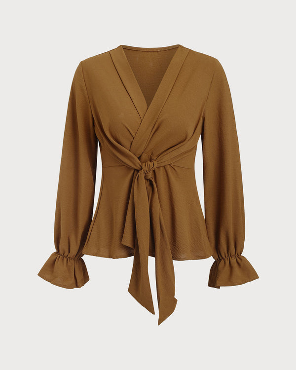 Karamel Dantelli Şair Kol Gömlek